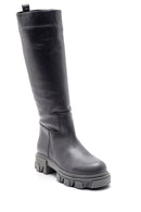 Women's Leather Thick Soled Boots | Derimod Women's Leather Thick Soled Boots | Derimod