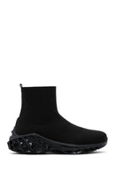 Women's Black Thick Sole High Top Sneaker | Derimod Women's Black Thick Sole High Top Sneaker | Derimod