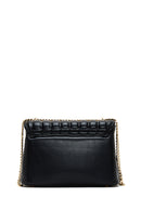 Women's Black Chain Strap Quilted Crossbody Bag | Derimod Women's Black Chain Strap Quilted Crossbody Bag | Derimod