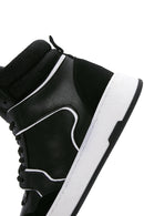 Women's Black High Top Sneaker | Derimod Women's Black High Top Sneaker | Derimod