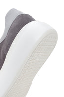 Erkek Gri Kalın Tabanlı Süet Deri Sneaker | Derimod Erkek Gri Kalın Tabanlı Süet Deri Sneaker | Derimod