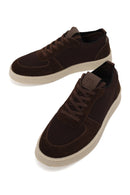 Erkek Kahverengi Bağcıklı Süet Deri Sneaker | Derimod Erkek Kahverengi Bağcıklı Süet Deri Sneaker | Derimod