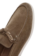 Men's Beige Tassel Suede Leather Casual Loafer | Derimod Men's Beige Tassel Suede Leather Casual Loafer | Derimod