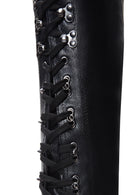 Women's Black Leather Zippered Thick Soled Boots | Derimod Women's Black Leather Zippered Thick Soled Boots | Derimod