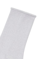 Kadın Beyaz Simli Pamuklu Çorap | Derimod Kadın Beyaz Simli Pamuklu Çorap | Derimod