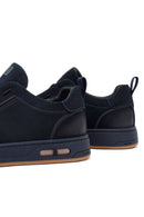 Erkek Lacivert Bağcıklı Nubuk Deri Sneaker | Derimod Erkek Lacivert Bağcıklı Nubuk Deri Sneaker | Derimod