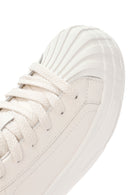 Erkek Beyaz Bağcıklı Deri Sneaker | Derimod Erkek Beyaz Bağcıklı Deri Sneaker | Derimod