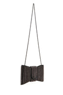 Women's Black Long Strap Stone Mini Evening Box Clutch Bag | Derimod Women's Black Long Strap Stone Mini Evening Box Clutch Bag | Derimod