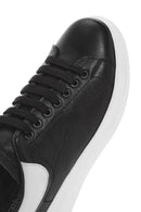 Erkek Siyah Bağcıklı Kalın Tabanlı Deri Sneaker | Derimod Erkek Siyah Bağcıklı Kalın Tabanlı Deri Sneaker | Derimod