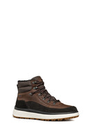 Geox Men's Brown Granito + Grip Abx Laced Waterproof Leather Casual Boots | Derimod Geox Men's Brown Granito + Grip Abx Laced Waterproof Leather Casual Boots | Derimod