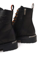 Harley Davidson Male Black Steven Zip Closure Leather Combat Boots | Derimod Harley Davidson Male Black Steven Zip Closure Leather Combat Boots | Derimod
