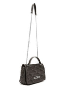 Kadın Gri Uzun Askılı Kapitone Desenli Omuz Çantası | Derimod Kadın Gri Uzun Askılı Kapitone Desenli Omuz Çantası | Derimod