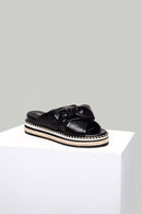 Black Women's Slippers | Derimod Black Women's Slippers | Derimod