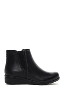 Women's Black Leather Wedge Heel Boots | Derimod Women's Black Leather Wedge Heel Boots | Derimod