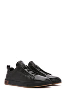 Male Black Lace-Up Leather Sneaker | Derimod Male Black Lace-Up Leather Sneaker | Derimod