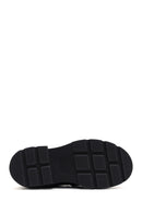 Women's Black Leather Thick Soled Masculine Loafer | Derimod Women's Black Leather Thick Soled Masculine Loafer | Derimod