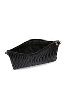Woman Black Chain-Strap Patterned Clutch Bag | Derimod Woman Black Chain-Strap Patterned Clutch Bag | Derimod