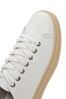 Erkek Beyaz Bağcıklı Deri Sneaker | Derimod Erkek Beyaz Bağcıklı Deri Sneaker | Derimod