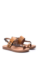 Kadın Kroko Detaylı Sandalet | Derimod Kadın Kroko Detaylı Sandalet | Derimod