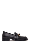 Kadın Siyah Tokalı Deri Maskülen Loafer | Derimod Kadın Siyah Tokalı Deri Maskülen Loafer | Derimod