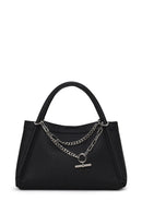 Woman Black Long-Strap Charm Shoulder Bag | Derimod Woman Black Long-Strap Charm Shoulder Bag | Derimod