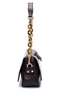 Women's Crocodile Patterned Shoulder Bag with Strap Detail | Derimod Women's Crocodile Patterned Shoulder Bag with Strap Detail | Derimod