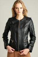 Lopez Kadın Deri Ceket | Derimod Lopez Kadın Deri Ceket | Derimod