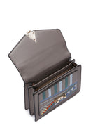 Kadın Antrasit Uzun Askılı Baskılı El Çantası | Derimod Kadın Antrasit Uzun Askılı Baskılı El Çantası | Derimod