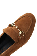 Kadın Taba Süet Deri Loafer | Derimod Kadın Taba Süet Deri Loafer | Derimod