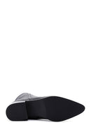 Woman Black Zipper-Detail Short-Heel Leather Boots | Derimod Woman Black Zipper-Detail Short-Heel Leather Boots | Derimod