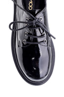 Women's Leather Patent Leather Thick Soled Shoes | Derimod Women's Leather Patent Leather Thick Soled Shoes | Derimod