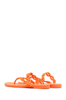 Women's Orange Jelly Flip Flops | Derimod Women's Orange Jelly Flip Flops | Derimod