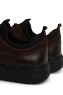 Male Brown Lace-Up Thick-Soled Leather Sneaker | Derimod Male Brown Lace-Up Thick-Soled Leather Sneaker | Derimod