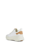 Geox Kadın Beyaz Nebula Bağcıklı Kalın Tabanlı Deri Sneaker | Derimod Geox Kadın Beyaz Nebula Bağcıklı Kalın Tabanlı Deri Sneaker | Derimod