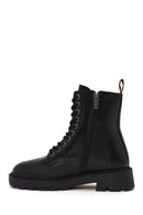 Harley Davidson Woman Black Cree Zip Closure Leather Combat Boots | Derimod Harley Davidson Woman Black Cree Zip Closure Leather Combat Boots | Derimod