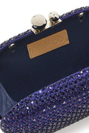 Women's Blue Stone Long Chain Strap Evening Mini Box Bag | Derimod Women's Blue Stone Long Chain Strap Evening Mini Box Bag | Derimod