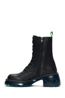 Women's Black Leather Heeled Boots | Derimod Women's Black Leather Heeled Boots | Derimod