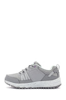 Skechers Women's Grey Escape Plan Lace-Up Sneakers | Derimod Skechers Women's Grey Escape Plan Lace-Up Sneakers | Derimod
