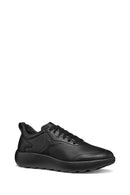 Geox Men's Black U Xtors B - Print.Lea + Smo.Lea Lace-Up Leather Sneakers | Derimod Geox Men's Black U Xtors B - Print.Lea + Smo.Lea Lace-Up Leather Sneakers | Derimod