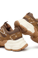 Kadın Camel Bağcıklı Kalın Tabanlı Sneaker | Derimod Kadın Camel Bağcıklı Kalın Tabanlı Sneaker | Derimod