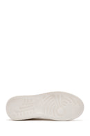 Men's White Lace-up Thick-Sole Leather Sneaker | Derimod Men's White Lace-up Thick-Sole Leather Sneaker | Derimod