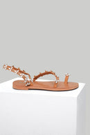Women's Stone Detailed Sandals | Derimod Women's Stone Detailed Sandals | Derimod