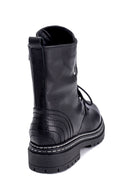 Women's Leather Stone Boots | Derimod Women's Leather Stone Boots | Derimod