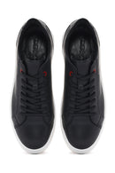 Erkek Siyah Bağcıklı Deri Sneaker | Derimod Erkek Siyah Bağcıklı Deri Sneaker | Derimod