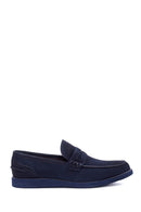 Erkek Lacivert Süet Deri Loafer | Derimod Erkek Lacivert Süet Deri Loafer | Derimod
