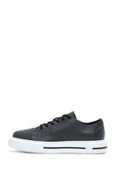 Erkek Gri Deri Kalın Tabanlı Sneaker | Derimod Erkek Gri Deri Kalın Tabanlı Sneaker | Derimod