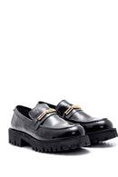 Women's Leather Patent Leather Buckle Loafer | Derimod Women's Leather Patent Leather Buckle Loafer | Derimod