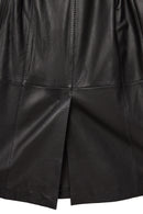 Beyonce Women's Black Leather Coat | Derimod Beyonce Women's Black Leather Coat | Derimod
