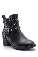 Women's Buckle Detailed Heeled Boots | Derimod Women's Buckle Detailed Heeled Boots | Derimod