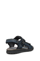 Geox Men's Navy Blue U Spherica Ec5 B- Nbk Synt.Le Double Strap Fabric Sandals | Derimod Geox Men's Navy Blue U Spherica Ec5 B- Nbk Synt.Le Double Strap Fabric Sandals | Derimod